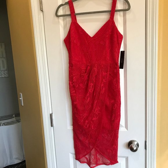 Lulus Dresses & Skirts - Red + Lace NEW WITH TAGS Dress